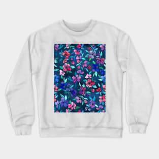 Southern Summer Floral - navy + colors Crewneck Sweatshirt